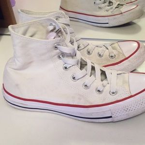 All Star Converse High Tops, w/ new white laces